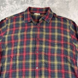 Carbon2Cobalt Shirt Mens Large Upper Echelon Plaid Button Pocket Outdoor Flannel